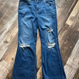 American Eagle Women’s Distressed Flare Jeans (14)